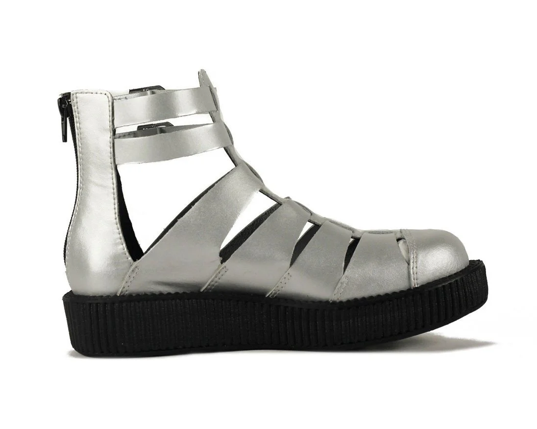 Silver Gladiator Creeper Shoes - Image 4