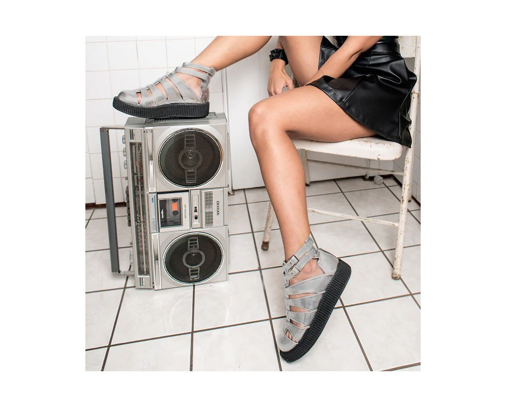 Silver Gladiator Creeper Shoes - Image 5