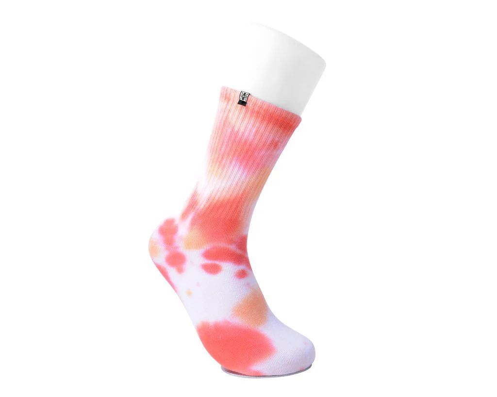 Tie-Dye Orange Crew Sock - Image 4