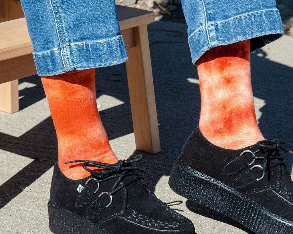 Tie-Dye Tangerine Women's Crew Sock - Image 2