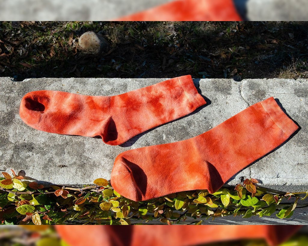 Tie-Dye Tangerine Women's Crew Sock - Image 5