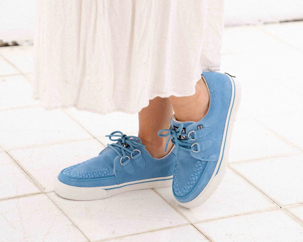 Tranquil Blue Suede D-Ring Interlace Sneaker - Image 2