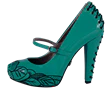 Turquoise Patent Corset heel - Image 3