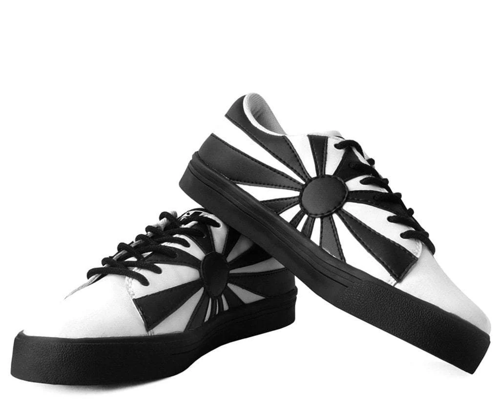 White & Black Sunburst Sneaker - Image 3
