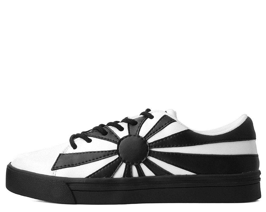 White & Black Sunburst Sneaker - Image 4
