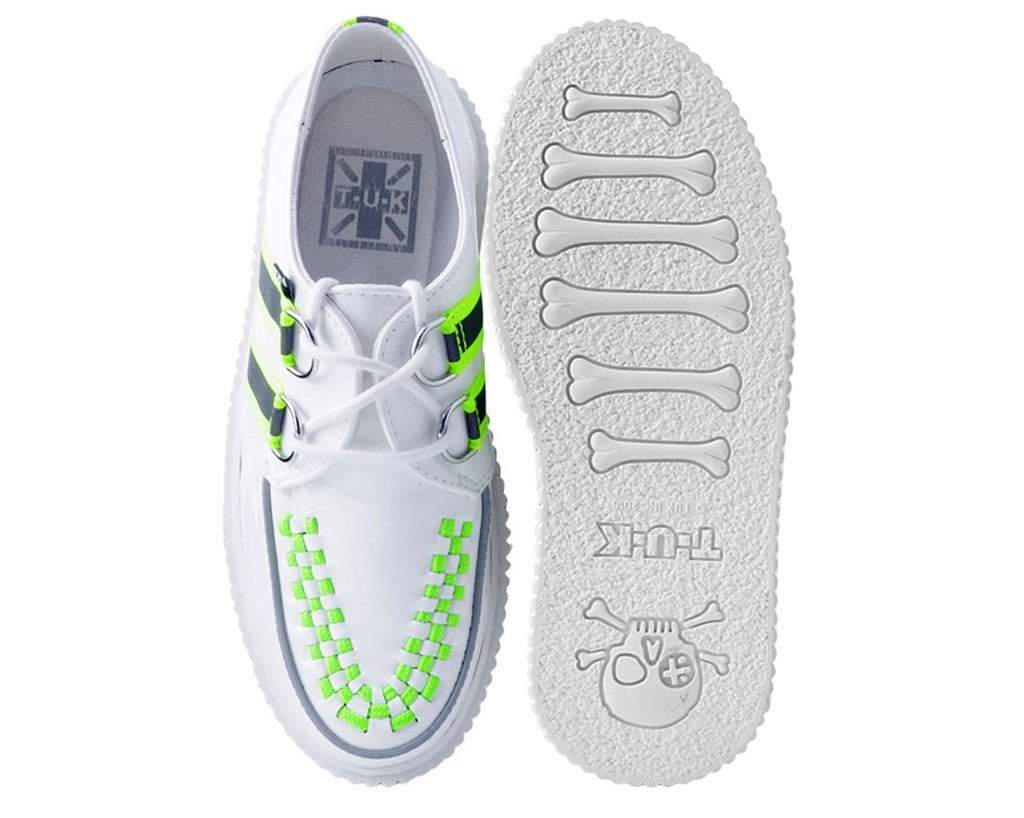 White Patent Reflective Stripe Casbah Creeper - Image 5