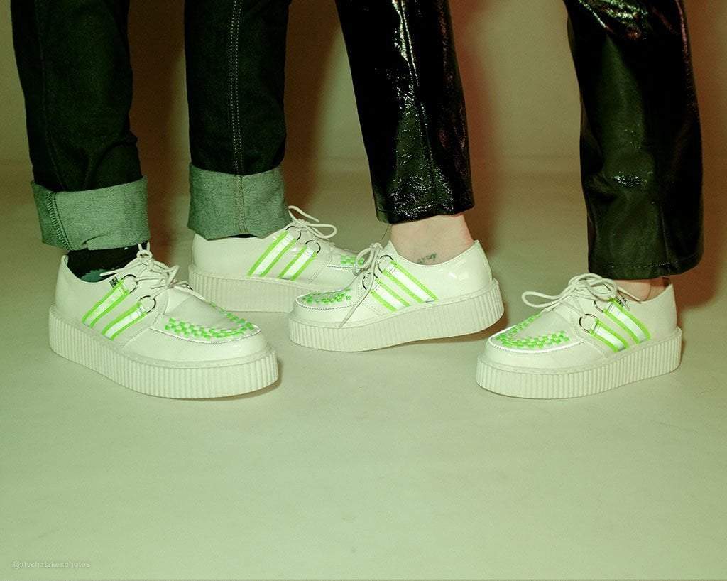 White Patent Reflective Stripe Casbah Creeper - Image 6