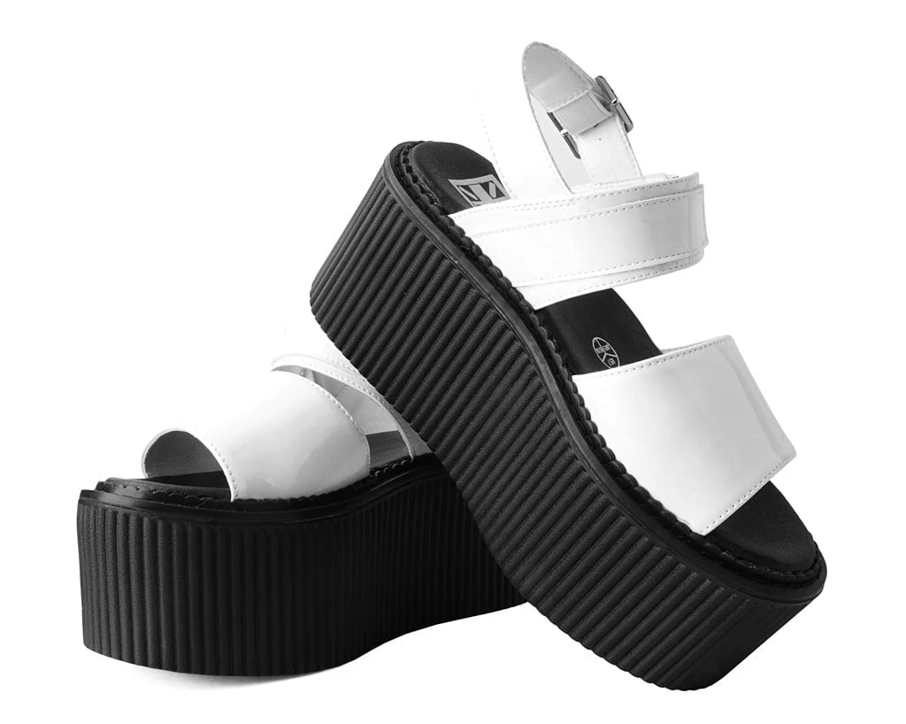 White Patent Strato Sandal - Image 3