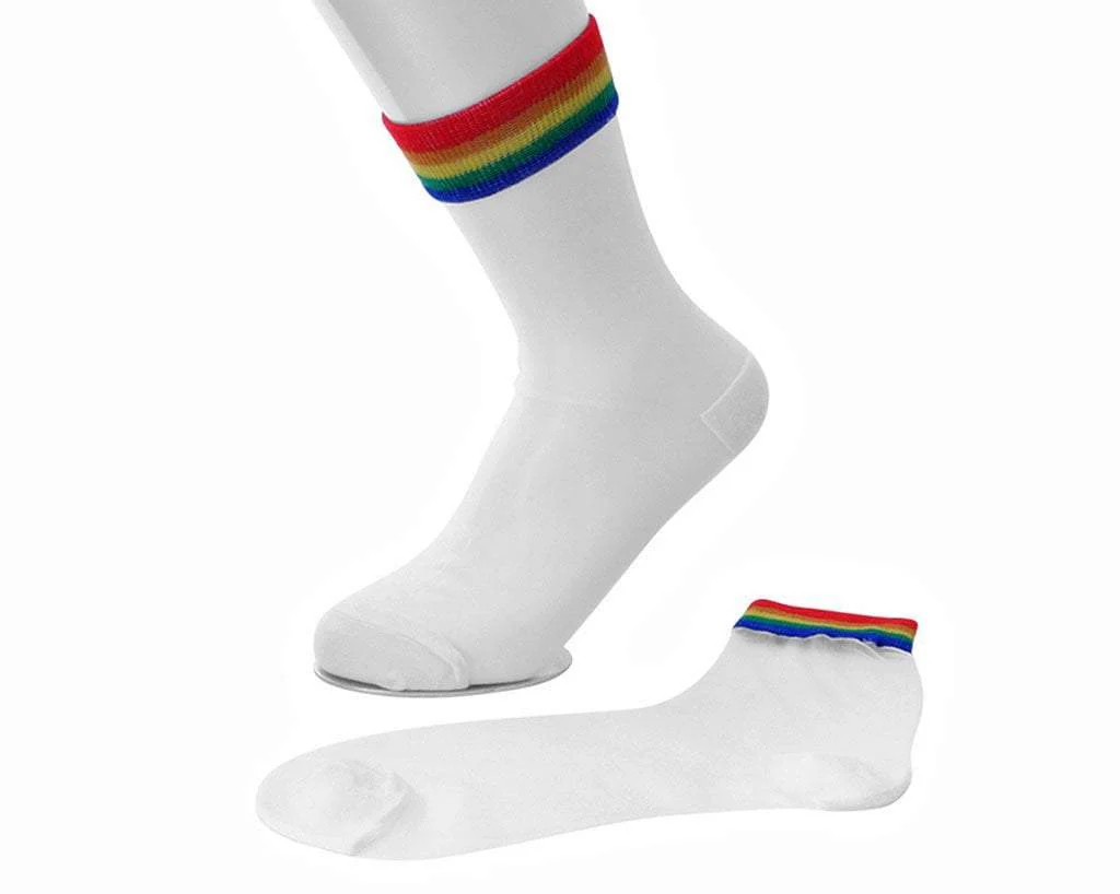 White Sheer Rainbow Sock - Image 4