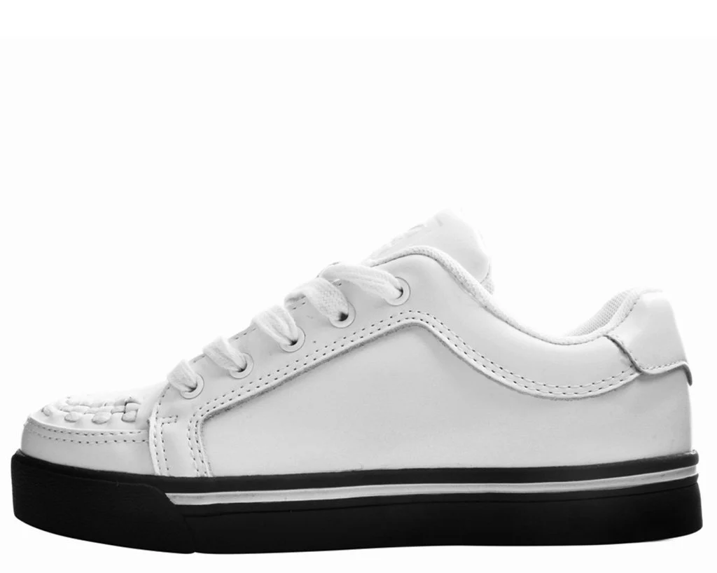 White Trainer & Black Sole Sneaker - Image 3