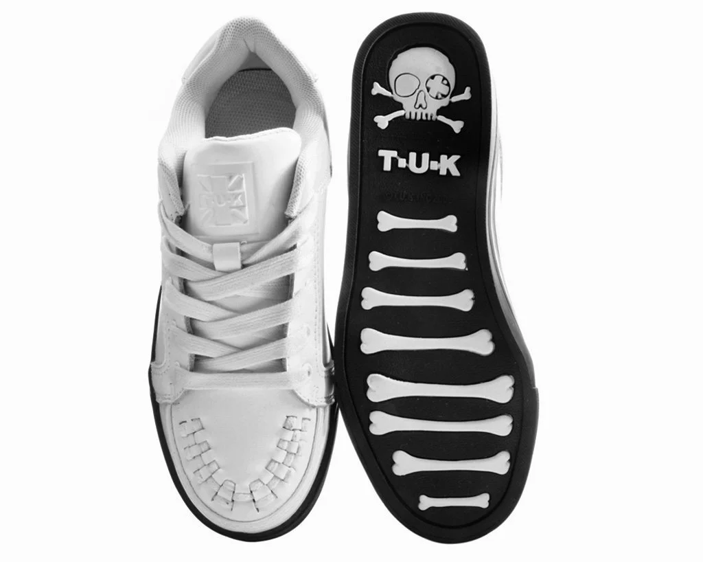 White Trainer & Black Sole Sneaker - Image 4