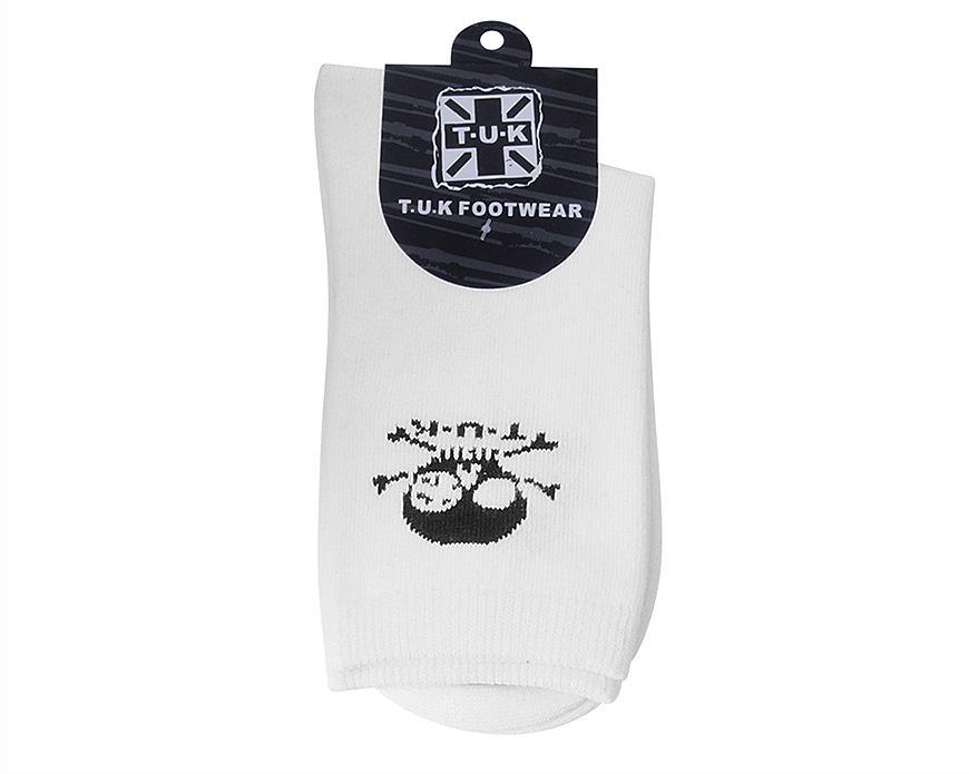 White T.U.K. Skull Logo Women’s Sock - Image 5