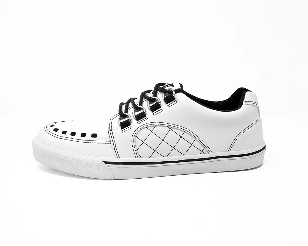 White TUKskin™ Quilted Interlace Sneaker - Image 4